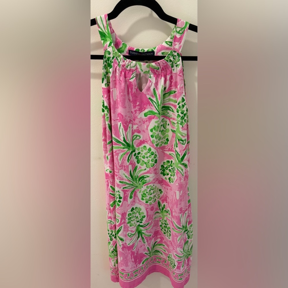 Barbara Erickson Keyhole Sleeveless Shift Dress